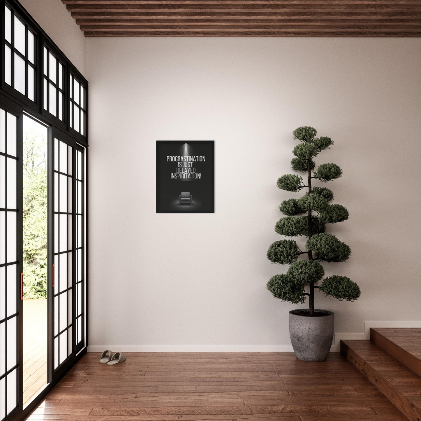 Premium Semi-Glossy Paper Wooden Framed Poster